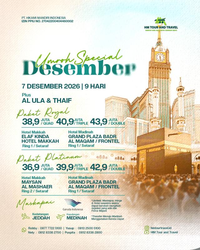 Umrah Special 7 Desember 2026
