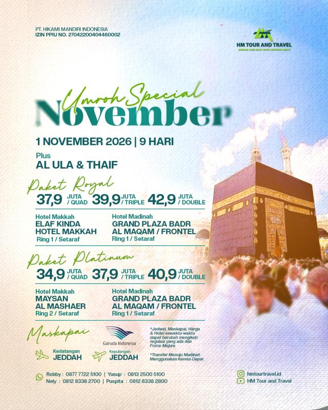 Umrah Special 01 November 2026