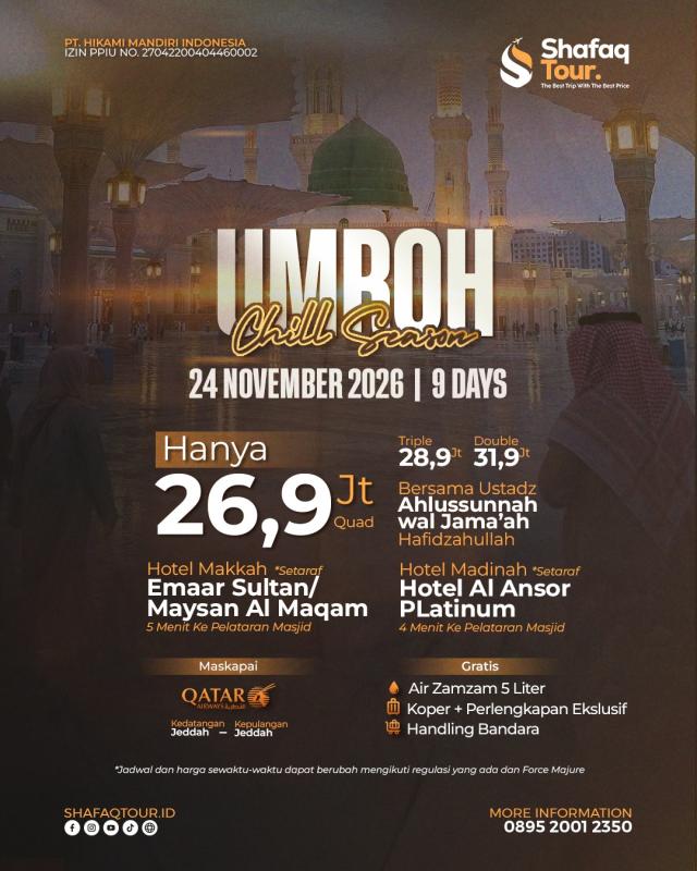 Program Umroh Chill Season 24 November 2026