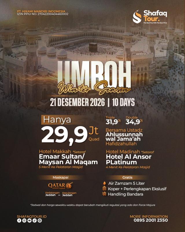 Program Umroh Winter Season 21 Desember 2026