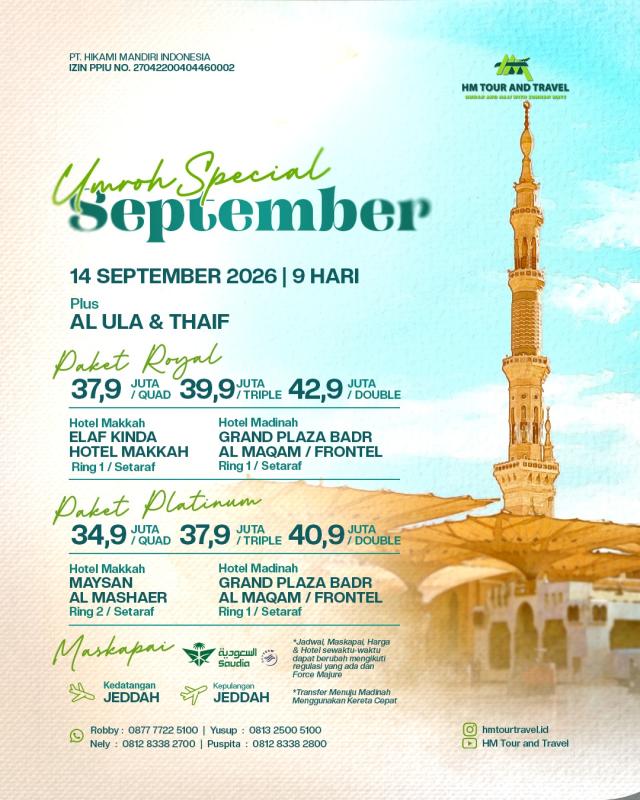 Umrah Special 14 September 2026